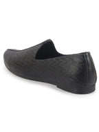 men black wedding festive ethnic slip-on juttis and mojari | embossed design shoe with memory cushioned insole
