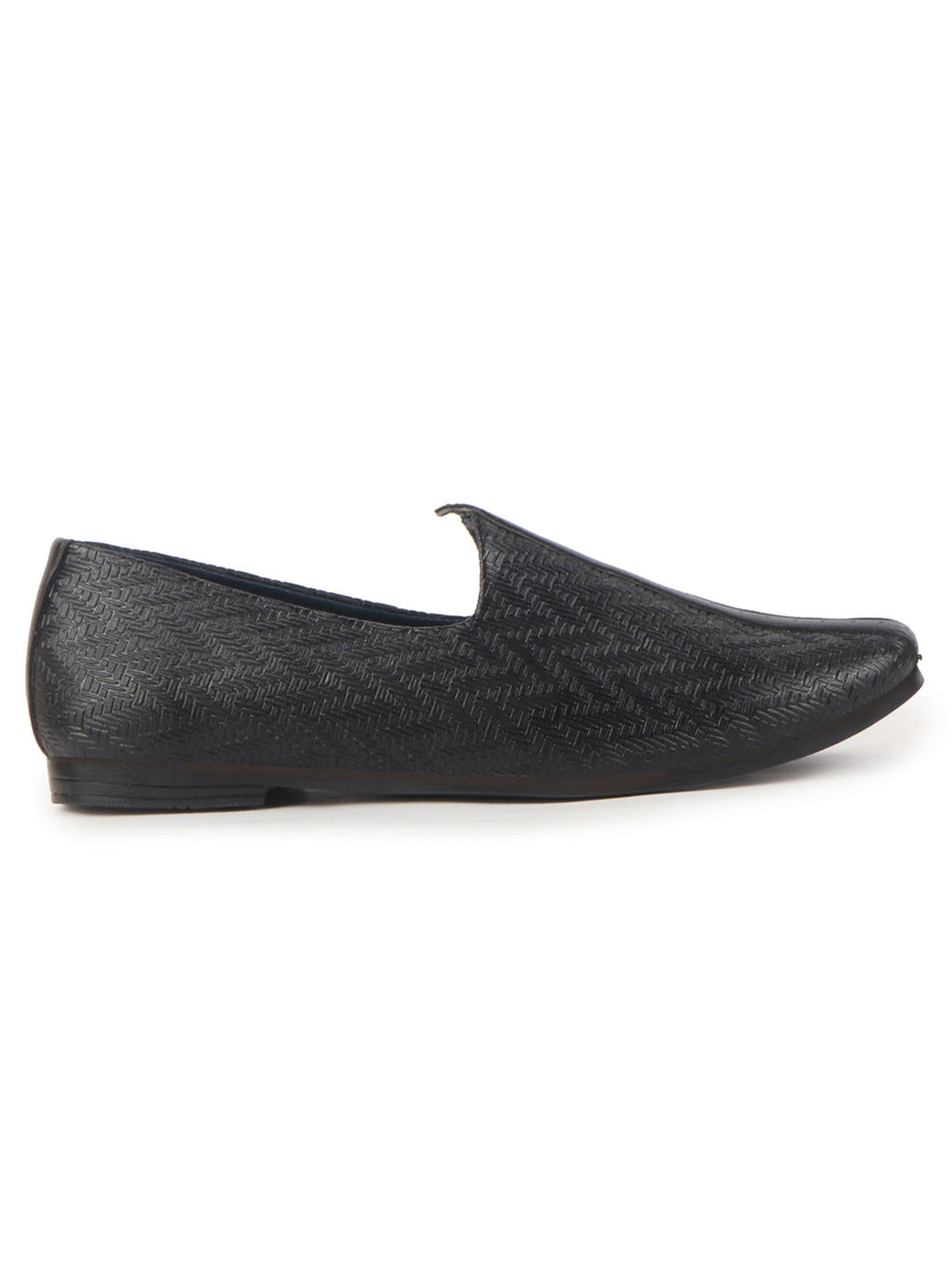 men black wedding festive ethnic slip-on juttis and mojari | embossed design shoe with memory cushioned insole
