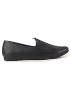 men black wedding festive ethnic slip-on juttis and mojari | embossed design shoe with memory cushioned insole
