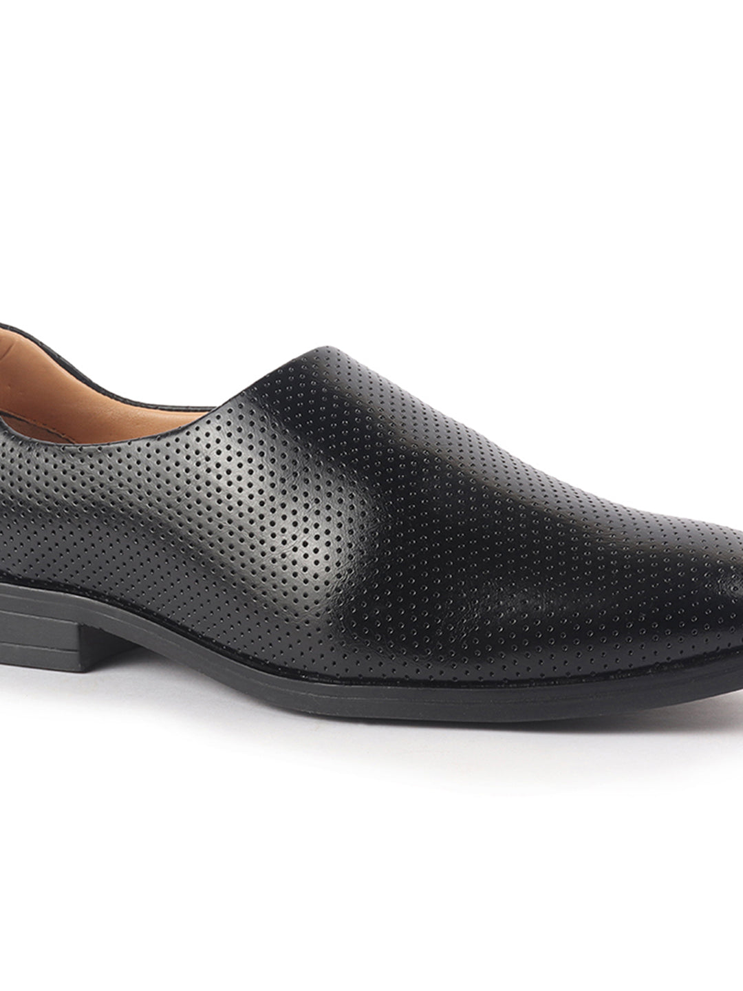 men black ethnic wedding juttis and mojaris for traditional kurta pajama|perforated party evening slip-on shoes|formal office shoes with cushioned insole
