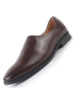 men brown ethnic wedding juttis and mojaris for traditional kurta pajama|perforated party evening slip-on shoes|formal office shoes with cushioned insole
