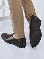 men brown ethnic wedding juttis and mojaris for traditional kurta pajama|perforated party evening slip-on shoes|formal office shoes with cushioned insole