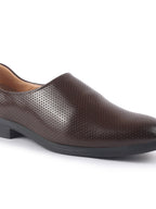 men brown ethnic wedding juttis and mojaris for traditional kurta pajama|perforated party evening slip-on shoes|formal office shoes with cushioned insole