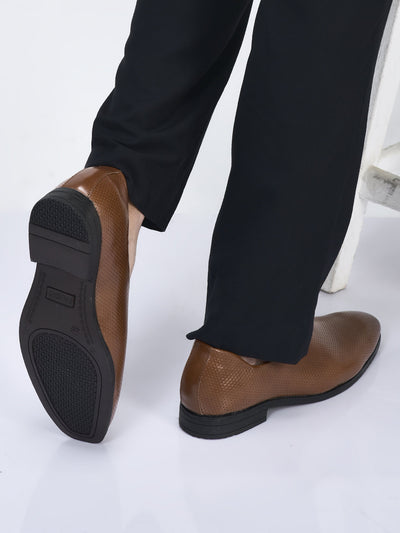 men tan ethnic wedding juttis and mojaris for traditional kurta pajama|perforated party evening slip-on shoes|formal office shoes with cushioned insole