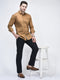 men tan ethnic wedding juttis and mojaris for traditional kurta pajama|perforated party evening slip-on shoes|formal office shoes with cushioned insole