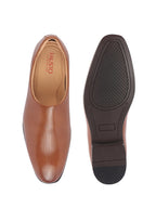 men tan ethnic wedding juttis and mojaris for traditional kurta pajama|perforated party evening slip-on shoes|formal office shoes with cushioned insole