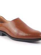men tan ethnic wedding juttis and mojaris for traditional kurta pajama|perforated party evening slip-on shoes|formal office shoes with cushioned insole