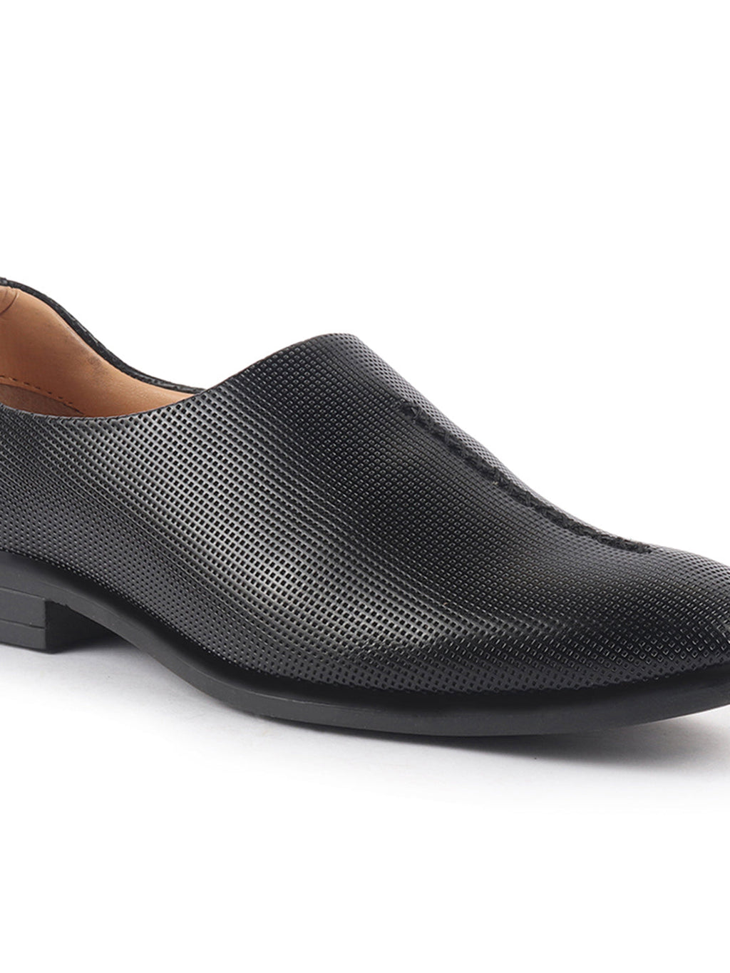 men black ethnic wedding juttis and mojaris for traditional sherwani|perforated evening party stitched slip-on shoes|formal office shoes with cushioned insole