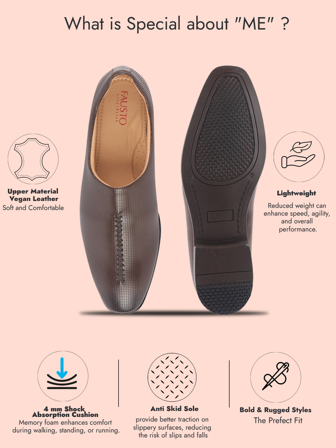 men brown ethnic wedding juttis and mojaris for traditional sherwani|perforated evening party stitched slip-on shoes|formal office shoes with cushioned insole