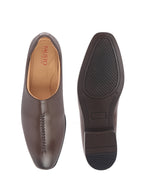 men brown ethnic wedding juttis and mojaris for traditional sherwani|perforated evening party stitched slip-on shoes|formal office shoes with cushioned insole