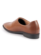 men tan ethnic wedding juttis and mojaris for traditional sherwani|perforated evening party stitched slip-on shoes|formal office shoes with cushioned insole