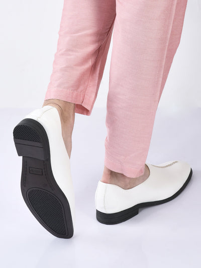 men white ethnic wedding juttis and mojaris for traditional sherwani|perforated evening party stitched slip-on shoes|formal office shoes with cushioned insole