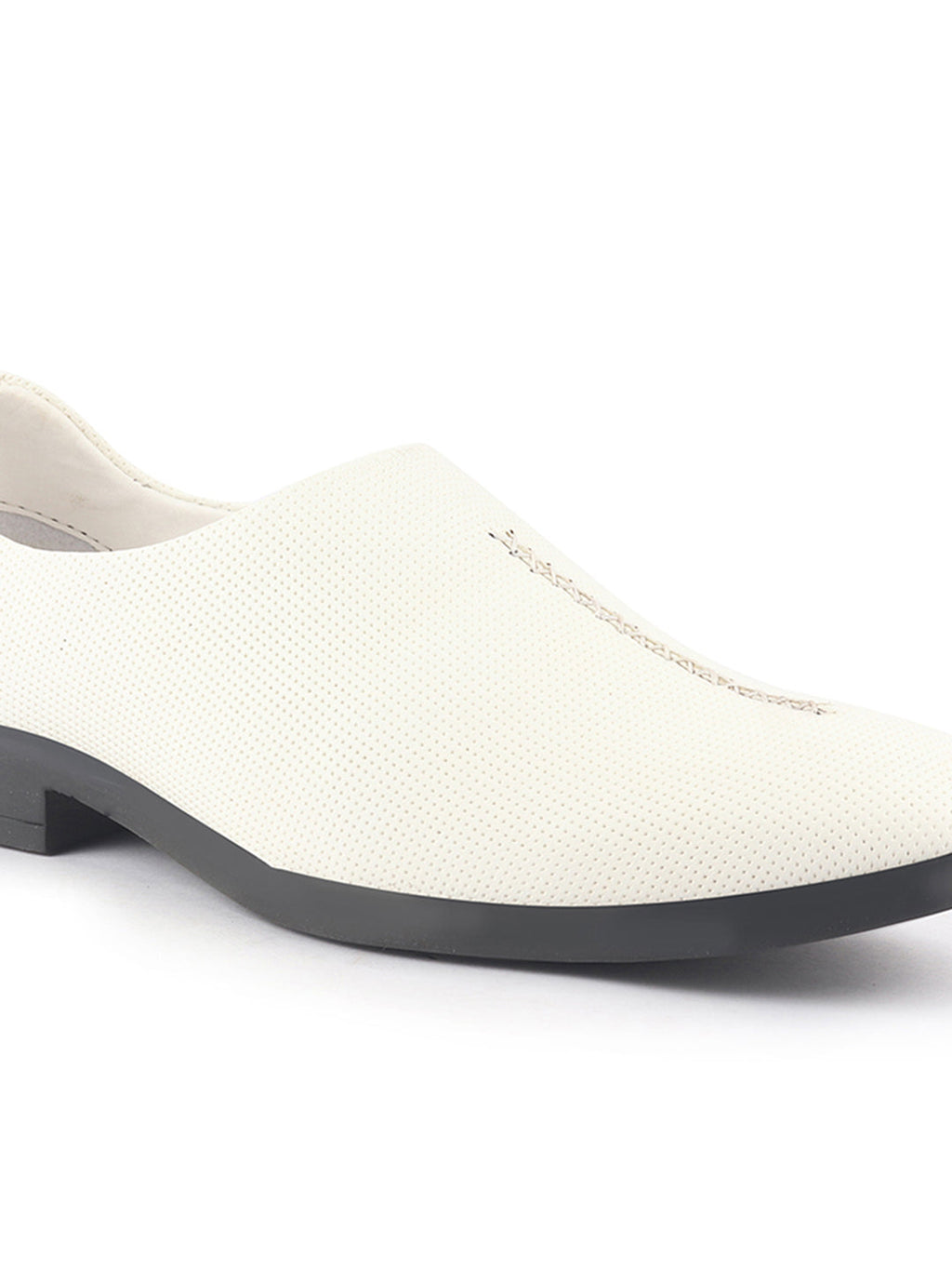 men white ethnic wedding juttis and mojaris for traditional sherwani|perforated evening party stitched slip-on shoes|formal office shoes with cushioned insole