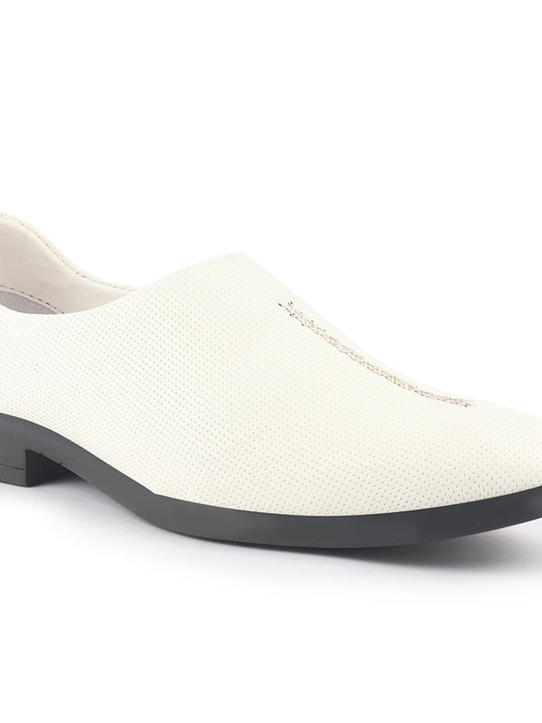 men white ethnic wedding juttis and mojaris for traditional sherwani|perforated evening party stitched slip-on shoes|formal office shoes with cushioned insole