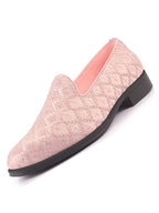 Men Pink Embroidered Sequin Ethnic Slip-On Juttis and Mojaris with Memory Cushioned Insole|Traditional Party Loafer Kurta Shoes for Wedding, Reception, Ring Ceremony and Festive Outfits