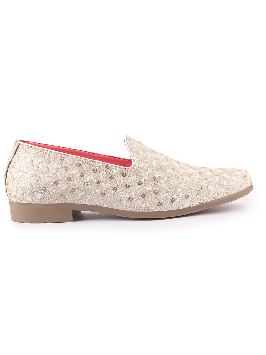 men white embroidered sequin ethnic slip-on juttis and mojaris with anti skid sole|traditional loafer sherwani shoes for wedding, reception, party, sangeet and festive outfits