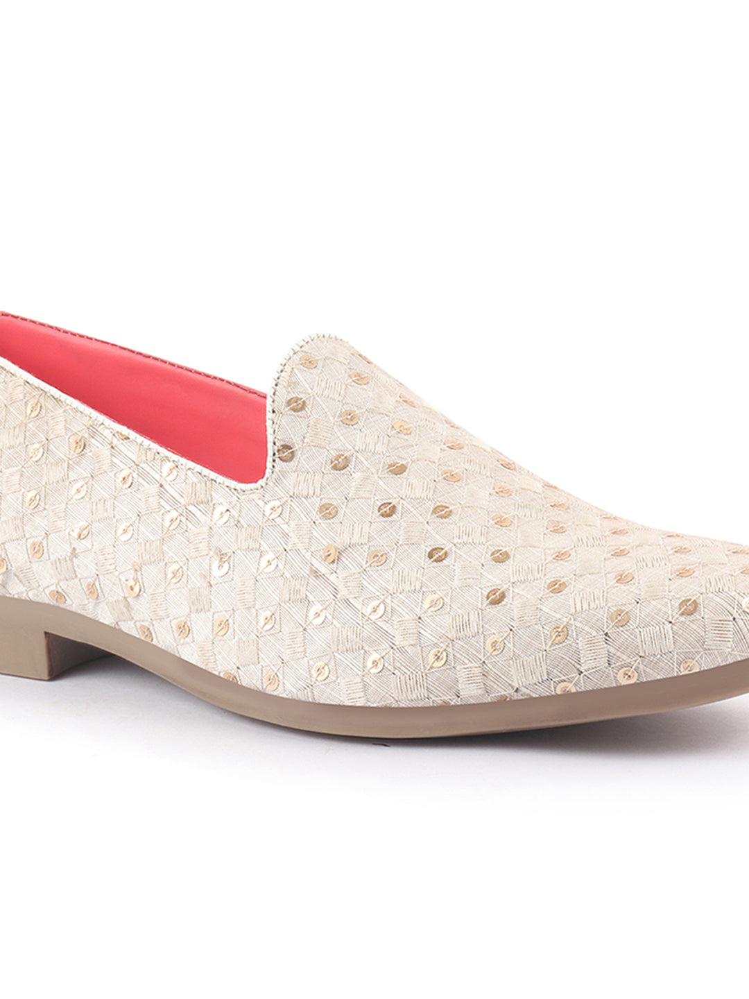 men white embroidered sequin ethnic slip-on juttis and mojaris with anti skid sole|traditional loafer sherwani shoes for wedding, reception, party, sangeet and festive outfits