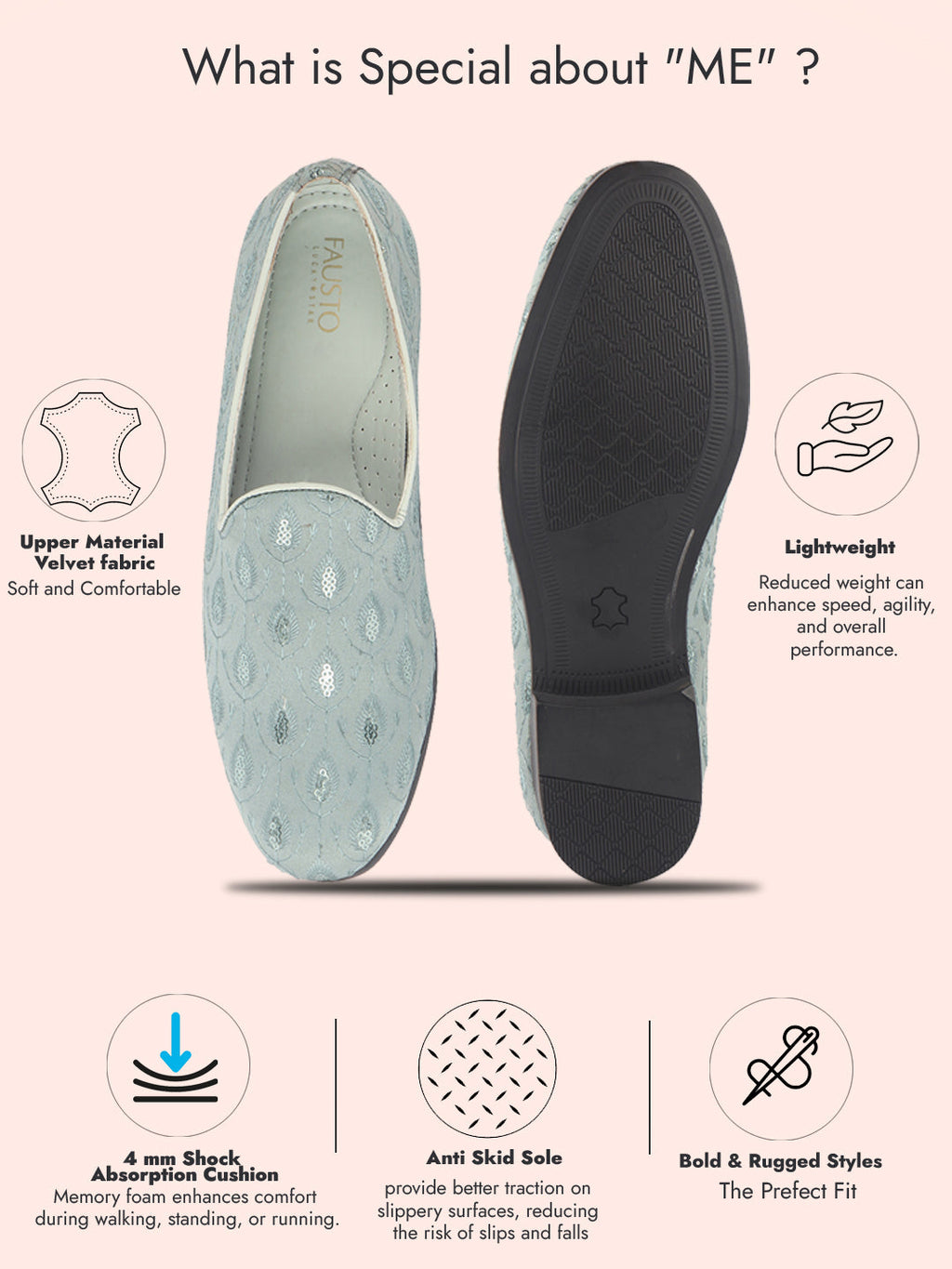 men blue embroidered sequin ethnic slip-on juttis and mojaris with anti skid sole|traditional loafer sherwani shoes for wedding, reception, party, baraat and festive outfits
