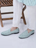 Men Blue Embroidered Sequin Ethnic Slip-On Juttis and Mojaris with Anti Skid Sole|Traditional Loafer Sherwani Shoes for Wedding, Reception, Party, Baraat and Festive Outfits