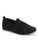 Men Black Criss Cross Strap Perfortated Velvet Slip On Ethnic Juttis | Prom Slip On Shoes For Wedding, Festive | Loafer Shoes with Memory Cushioned Insole