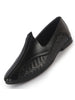 Men Black Stitched Knitted Ethnic Slip On Juttis and Mojaris for Wedding | Soft and Cushioned Insole | Traditional Kurtas Shoes | Flexible TPR Sole