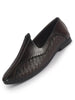 Men Brown Stitched Knitted Ethnic Slip On Juttis and Mojaris for Wedding | Soft and Cushioned Insole | Traditional Kurtas Shoes | Flexible TPR Sole