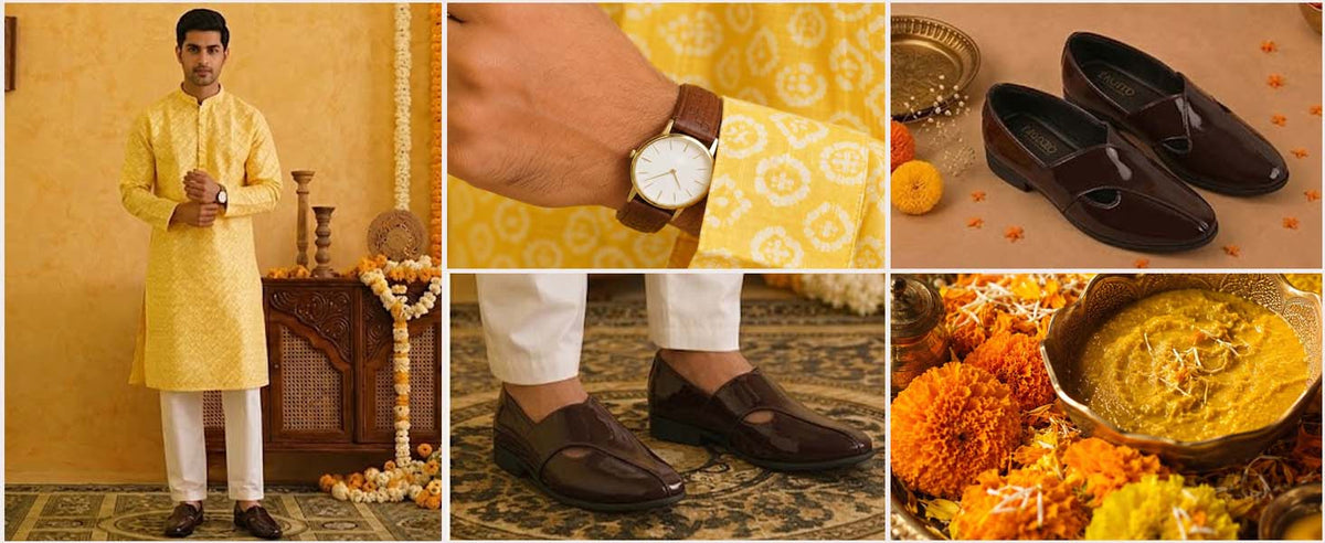 Men Black Criss Cross Strap Round Toe Perforated Ethnic Slip On Shoes | Patent Leather Loafer Shoe with Memory Cushioned Insole for Wedding, Party Kurta Pyjama Dress