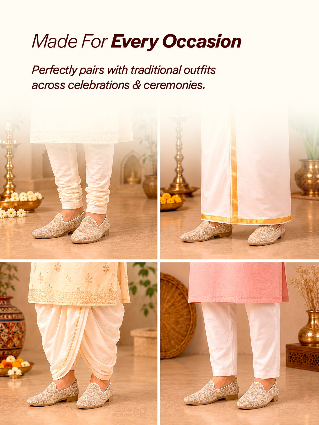 kurta pajama shoes for men