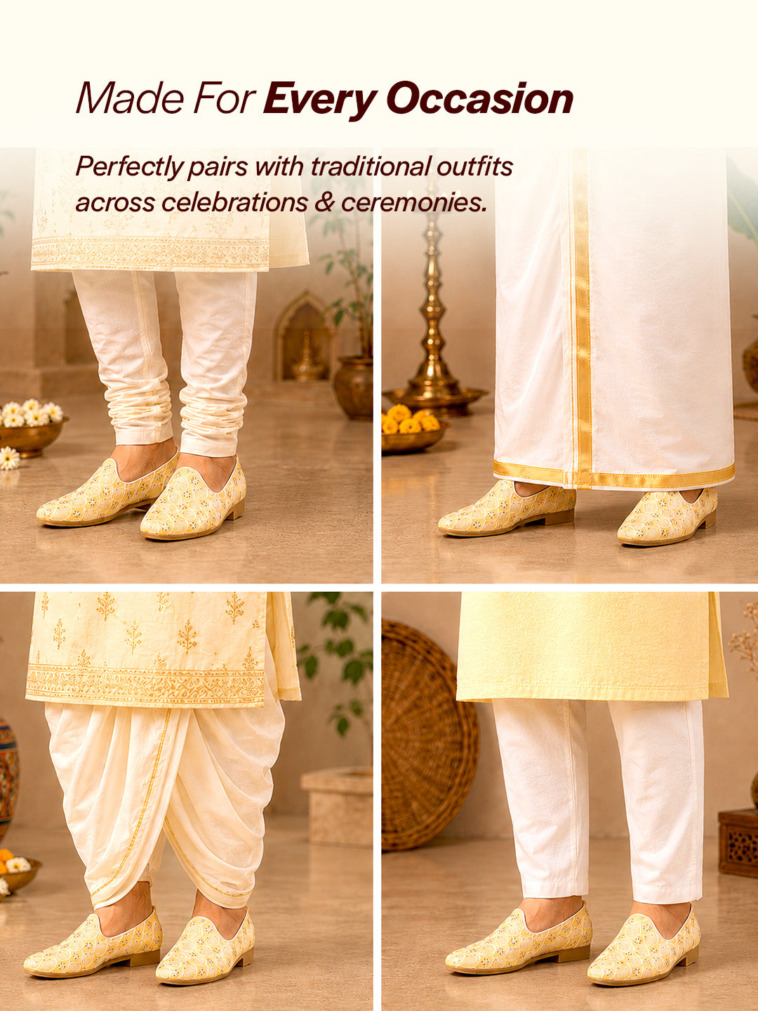 kurta pajama shoes for men