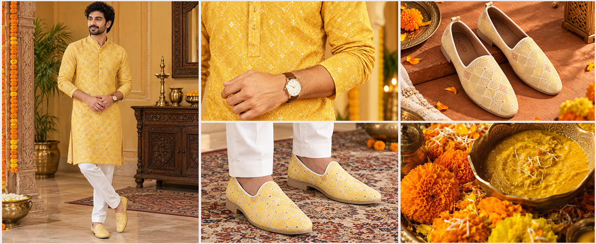Men Cream Embroidery Sequin Fabric Upper Ethnic Party Juttis Mojaris for Kurta|Slip On Loafers for Indo-Western Events|Wedding Traditional Sherwani Anti Skid Slip Ons Shoe