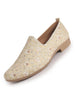 Men Gold Leaf Design Embroidery Fabric Upper Party Slip On Loafers|Ethnic Juttis and Mojaris for Kurta-Jacket Sets|Indo-Western Outfit Slip-Ons with Memory Cushioned Insole