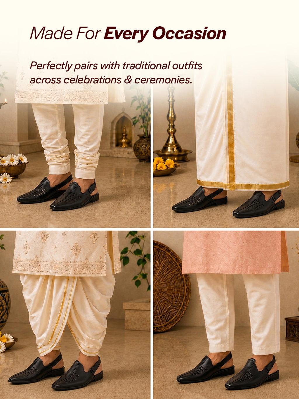 men slip on ethnic footwear