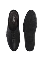 Men Black Back Open Ethnic Slip On Mules with Soft Cushion Comfort|Slip-Resistant Sole|Perfect for Weddings, Festivals, Sherwani, Indo-Western Outfits