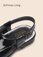 men patent leather sandals dressy