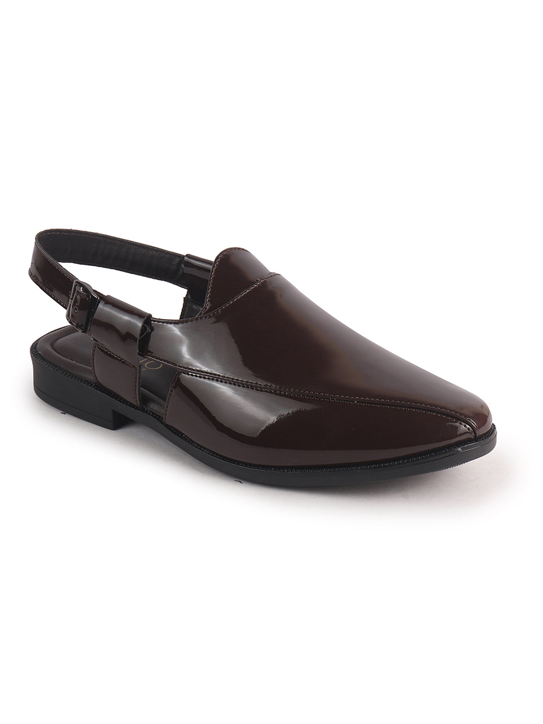 men patent leather sandals dressy