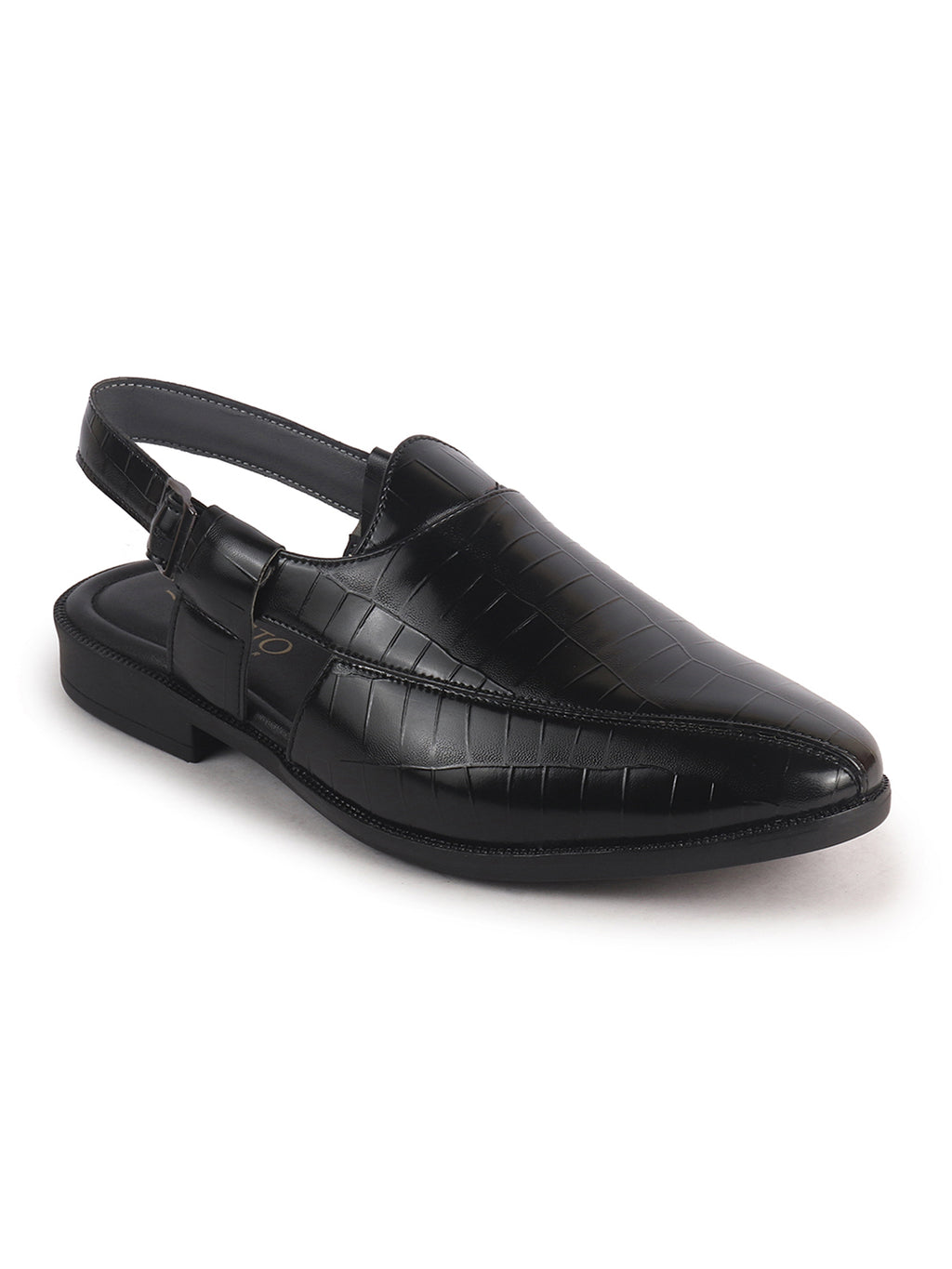 textured leather dress sandals