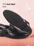 men croc print Peshawari chappal