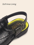 men croc print Peshawari chappal
