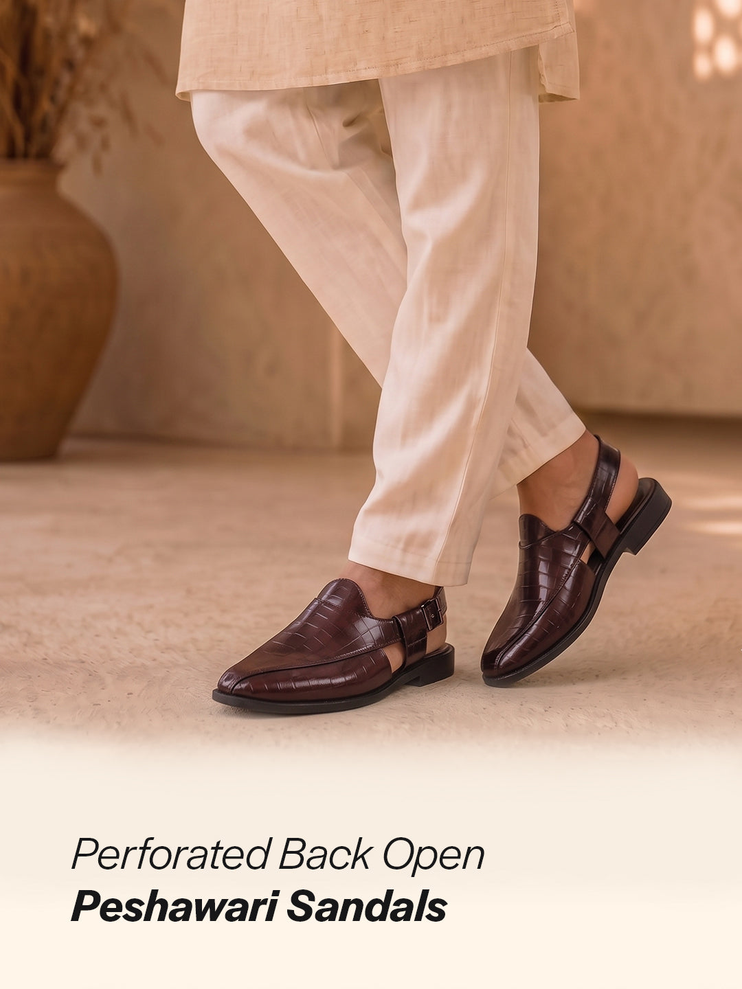 textured leather luxury chappal men