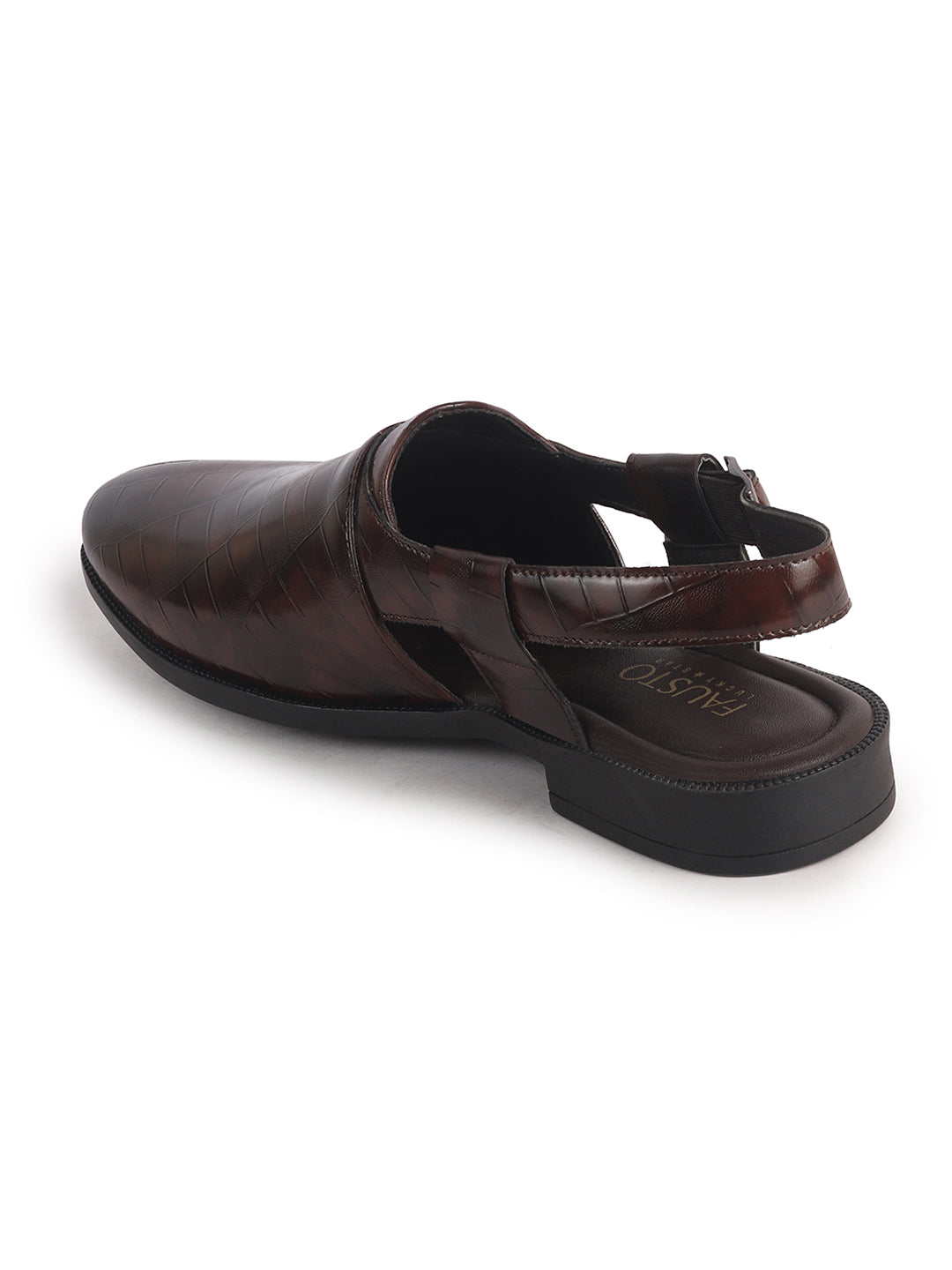 alligator texture sandals for men