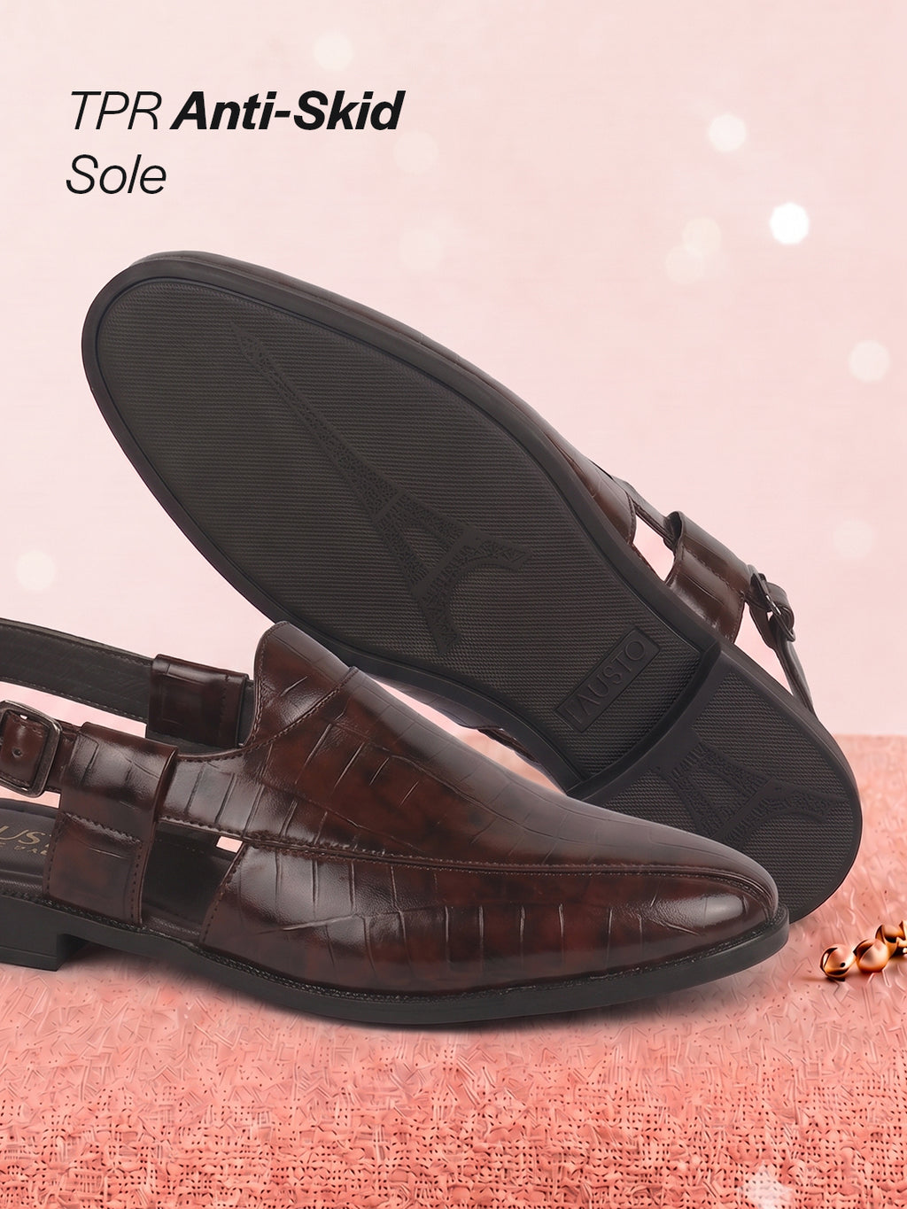 textured leather luxury chappal men