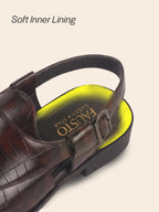 textured leather luxury chappal men