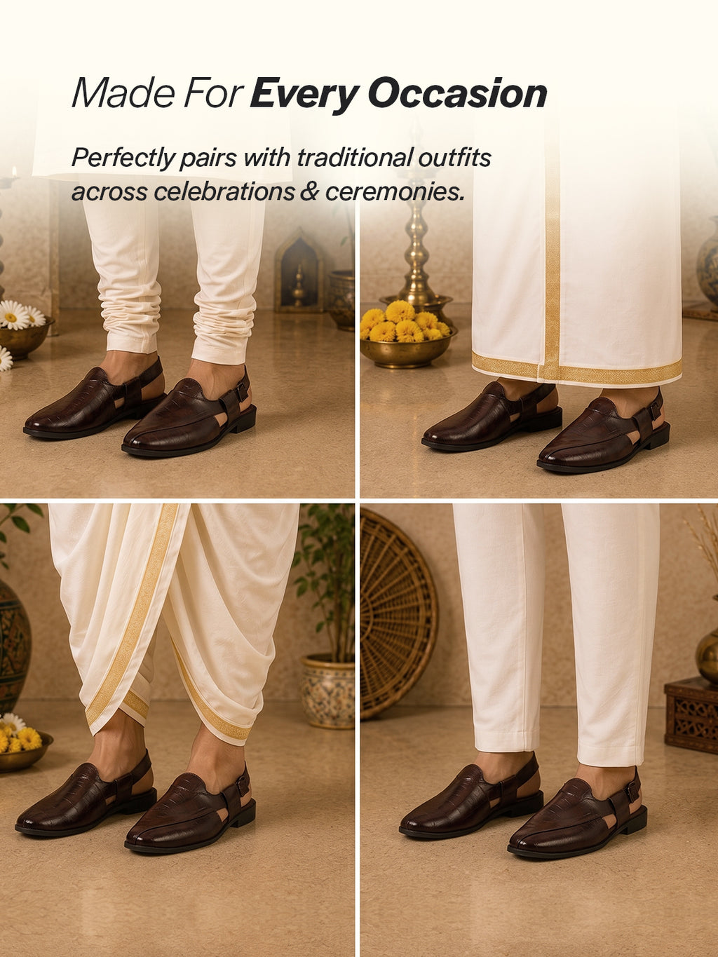 textured leather luxury chappal men