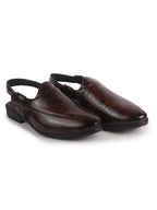 dark crocodile pattern chappals