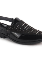 shiny traditional footwear for men