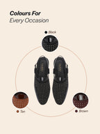 men studded Peshawari chappal