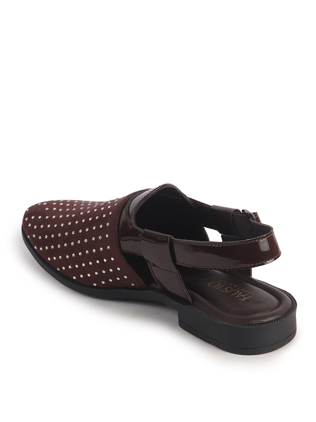 rhinestone embellished sandals for men