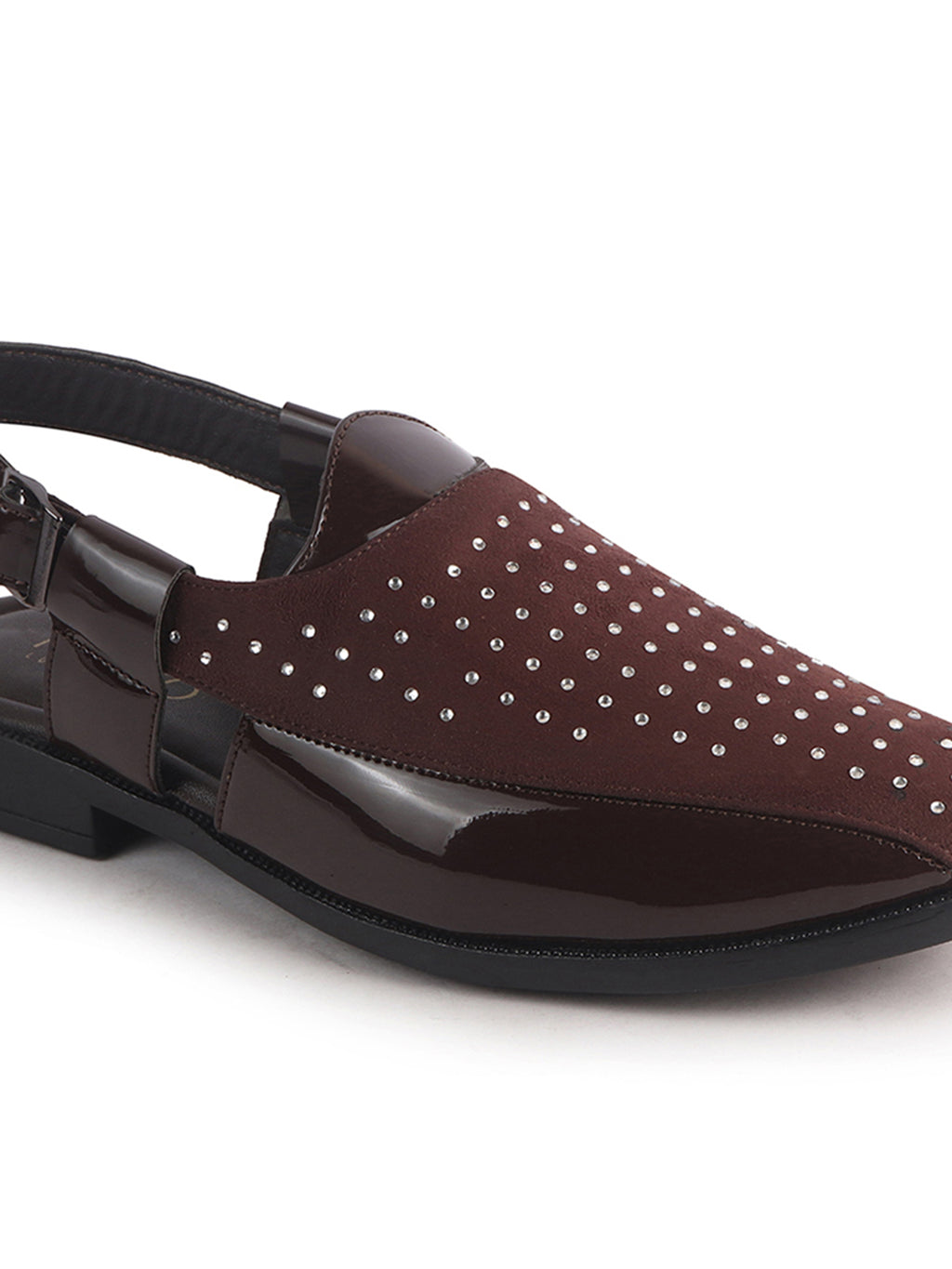 ethnic dress sandals with stone work