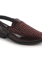 ethnic dress sandals with stone work