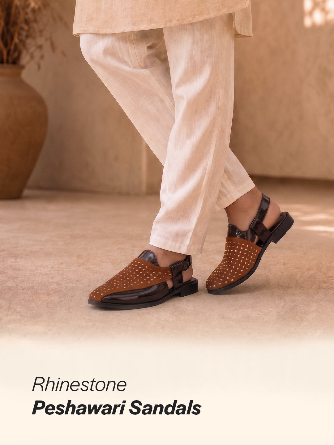 shiny traditional footwear for men